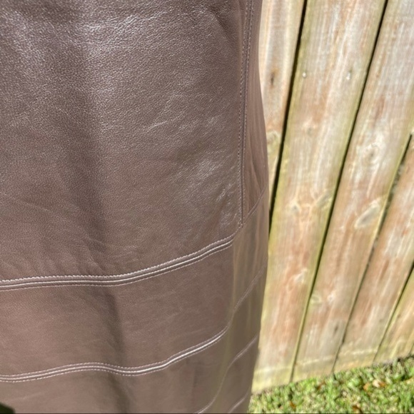 TERI JON SPORTSWEAR Brown Mixed Media Sleeveless Dress 6 - Picture 13 of 15